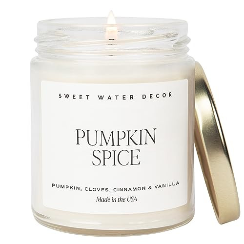Sweet Water Decor Pumpkin Spice Candle | Autumn, Vanilla, and Buttercream, Fall Scented Soy Candl... | Amazon (US)