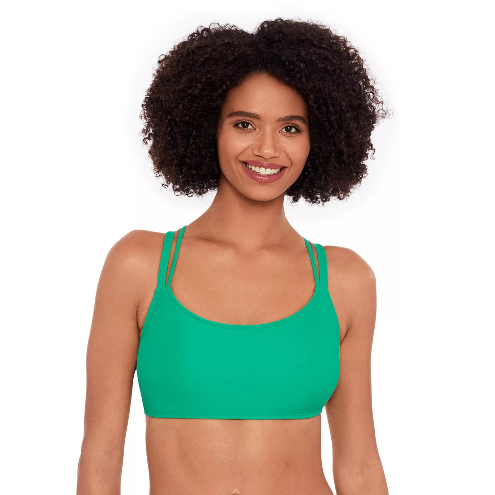 Women's Eco Beach Scoopneck Hook Back Bikini Top, Size: XL, Kelly Green | Kohl's
