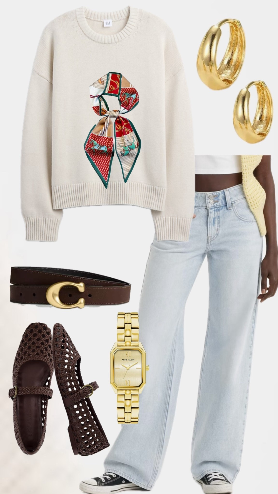 Cozy chic soring outfit inspo! I love a crisp oversized white sweater and a comfy flat. 

#LTKootd #LTKgrwm