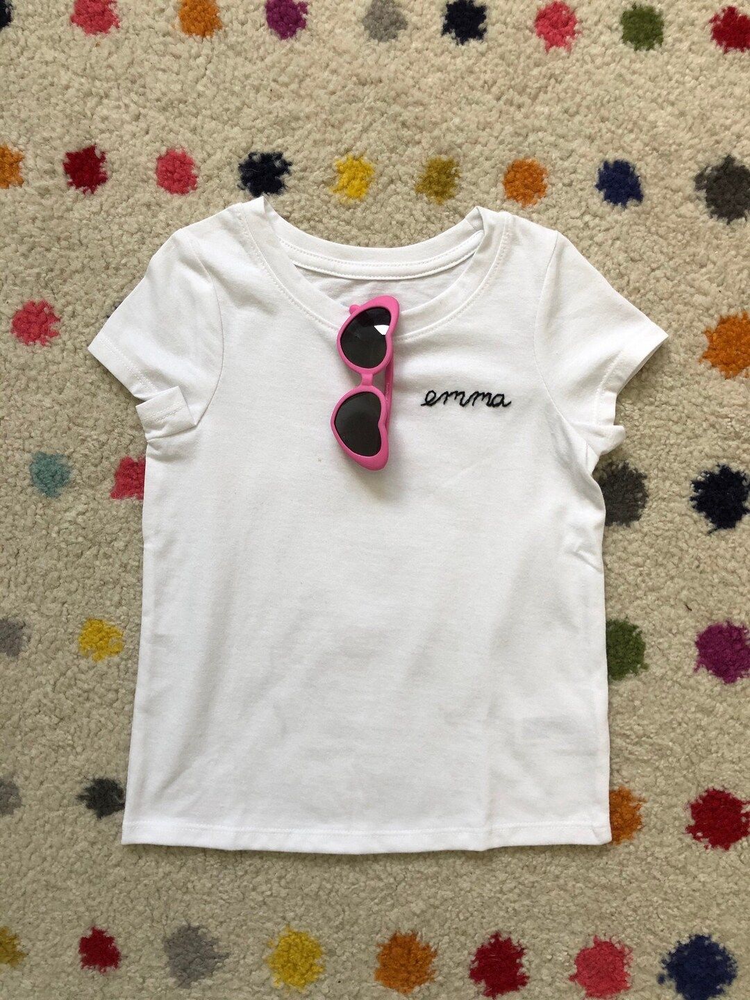 Custom Name T Shirt - Hand Embroidery - Toddler and Kid | Etsy (US)