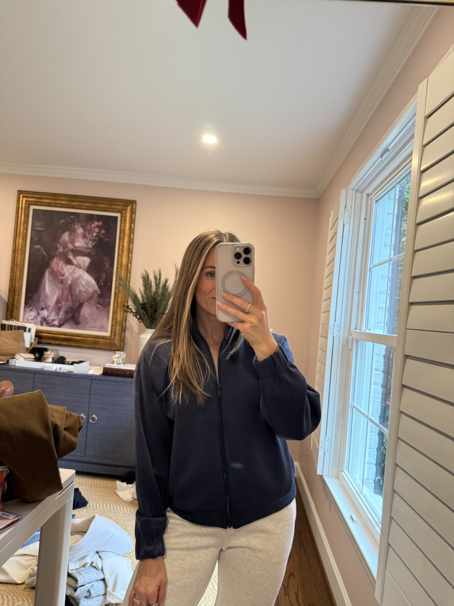 The quality of this navy zip up is amazing such a good dupe Spanx!

#LTKFindsUnder50 #LTKootd