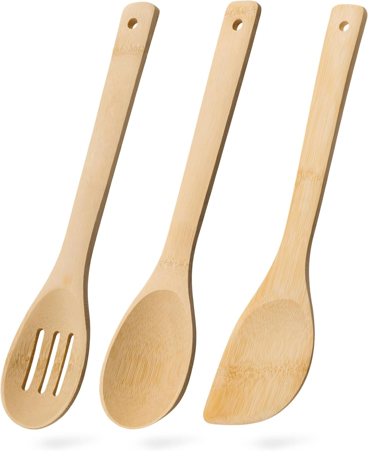 Wooden Spoons for Cooking, 3PCS Wooden Utensil Set Includes Slotted Spoon, Wooden Spoon & Wooden ... | Amazon (US)