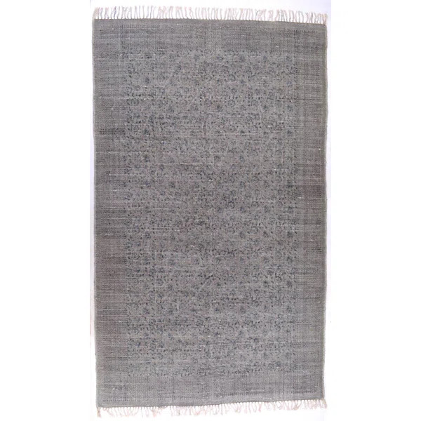 Callister Oriental Hand-Knotted Cotton Gray Area Rug | Wayfair North America