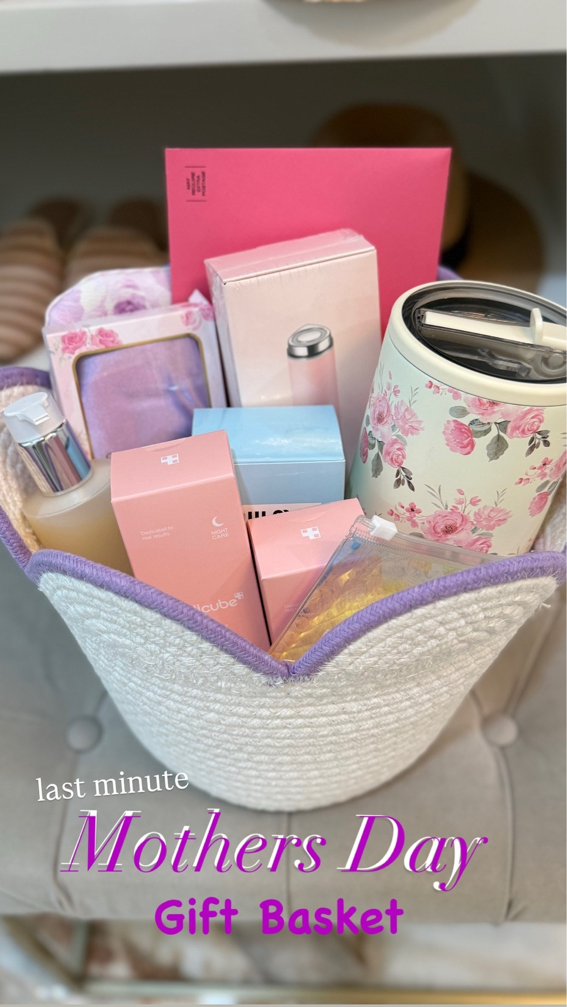 Last minute  Mother’s Day gift basket self care gifts for her from Amazon / Walmart