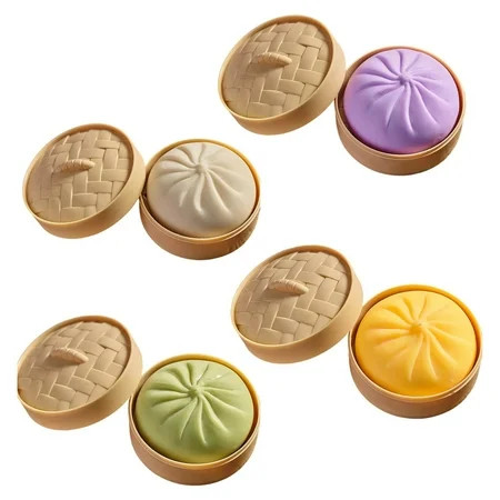 Vsontor 4Pcs Giant Glitter Dumpling, Giant Dumpling Squishy, Mega Rainbow Dumplings, Cute Anxiety Relief Fidget , Soft Squeeze De Dough For Adults White,Purple,Green,Yellow 5Inch | Walmart (US)