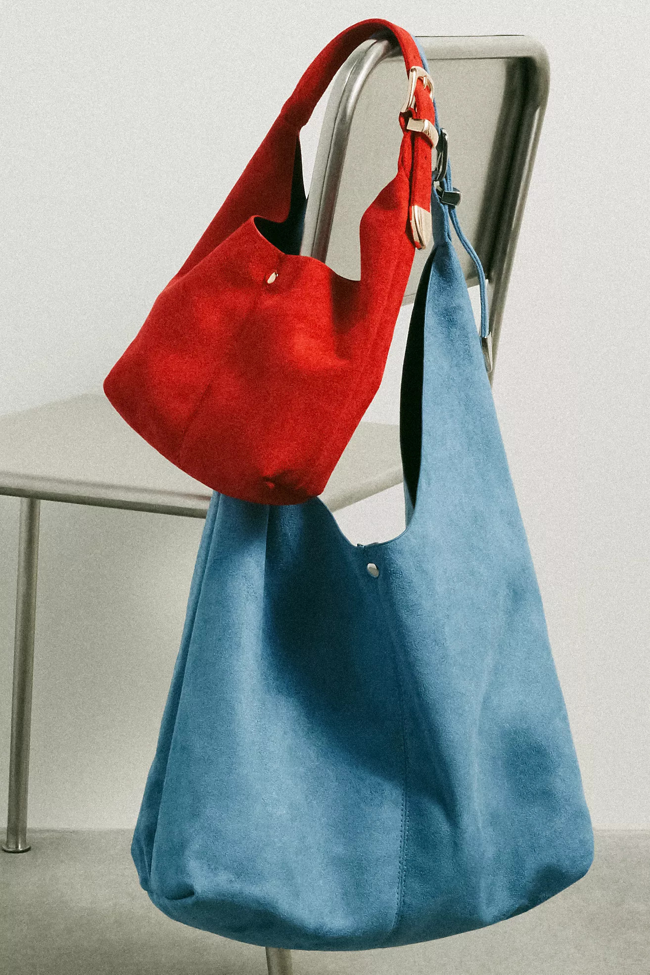By Anthropologie Love Knot Faux Suede Buckle Slouchy Bag | Anthropologie (US)