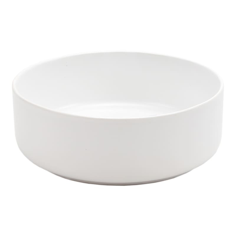 White Stoneware Dinner Bowl | At Home