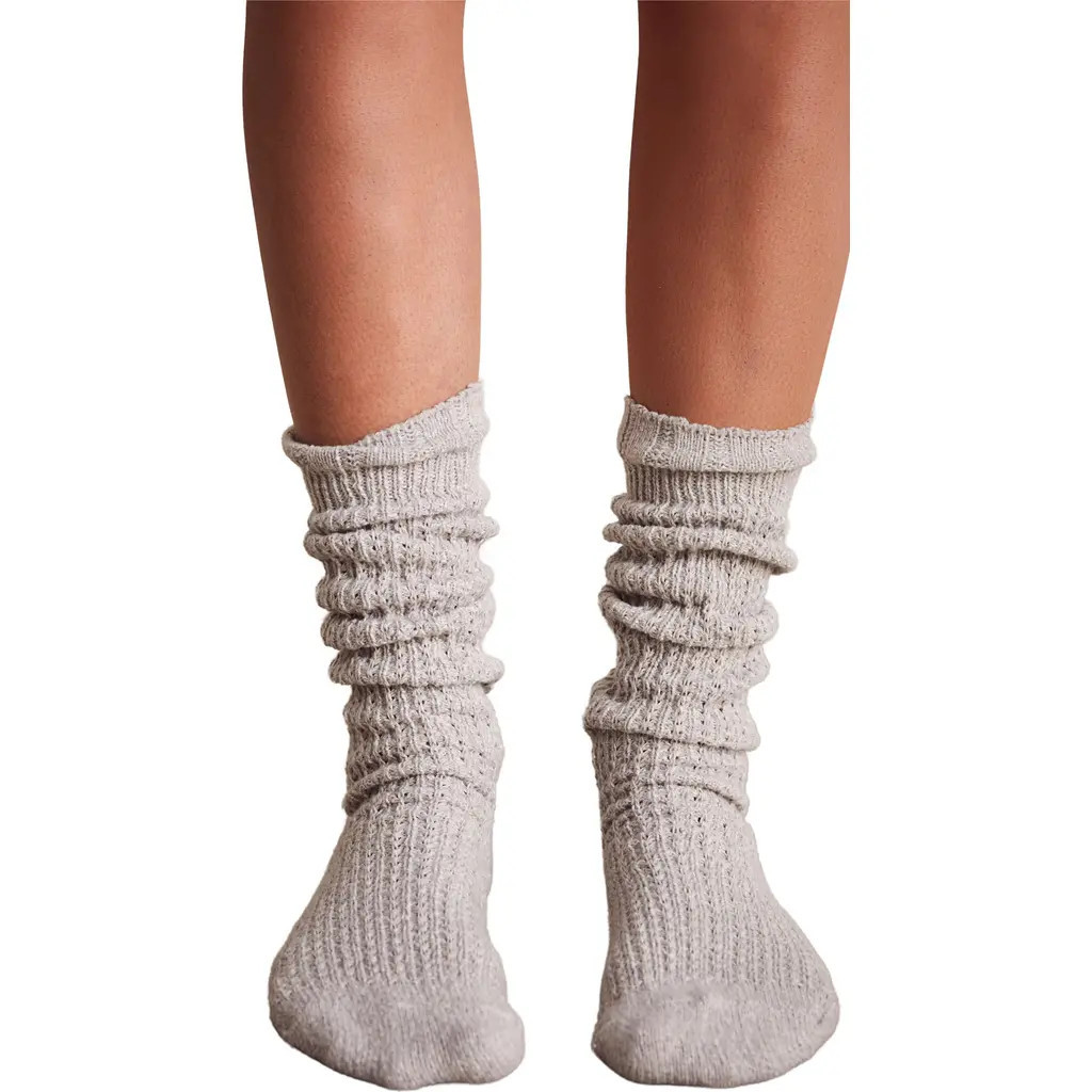 Free People Staple Slouch Socks in Marled Grey at Nordstrom | Nordstrom