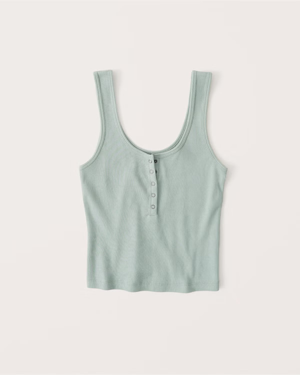 Ribbed Henley Tank | Abercrombie & Fitch (US)