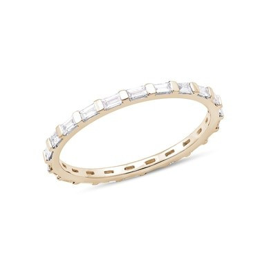 Sadie Pearl Baguette Eternity Ring | Dana Rebecca Designs