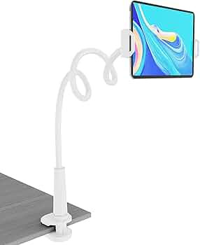 Tablet Stand Holder, Mount Holder Clip with Grip Flexible Long Arm Gooseneck Compatible with ipad... | Amazon (US)