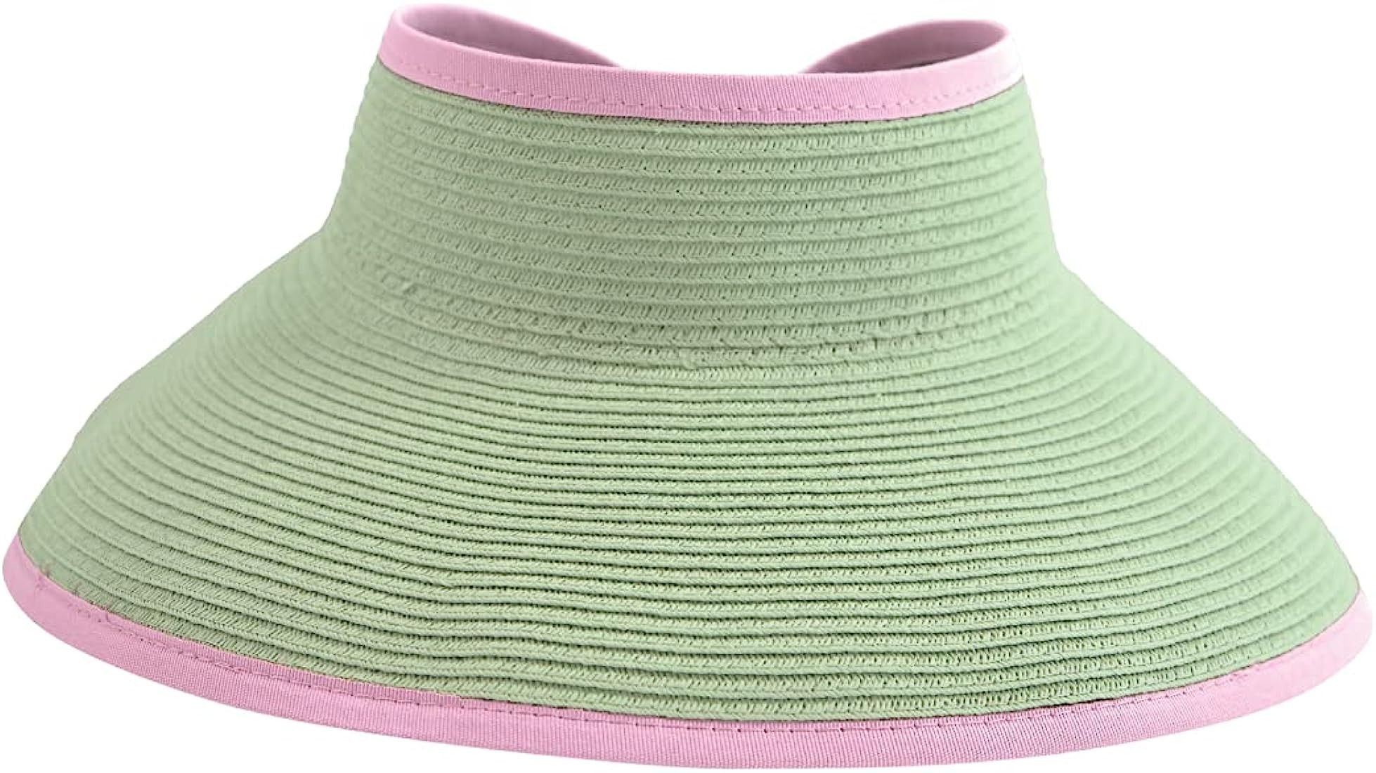 San Diego Hat Co. Women's One Size Ultrabraid Visor with Ribbon Binding, and Sweatband | Amazon (US)
