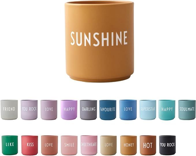 Design Letters Favourite Cup Coffee Mugs | Coffee Cup Ceramic 11oz Sunshine Mustard| Design in De... | Amazon (US)