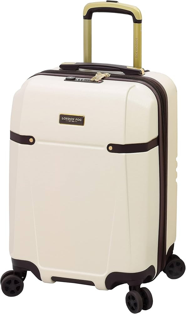 LONDON FOG Brentwood II 20" Expandable HARDSIDE Spinner Carry-ON, Cream, Inch | Amazon (US)