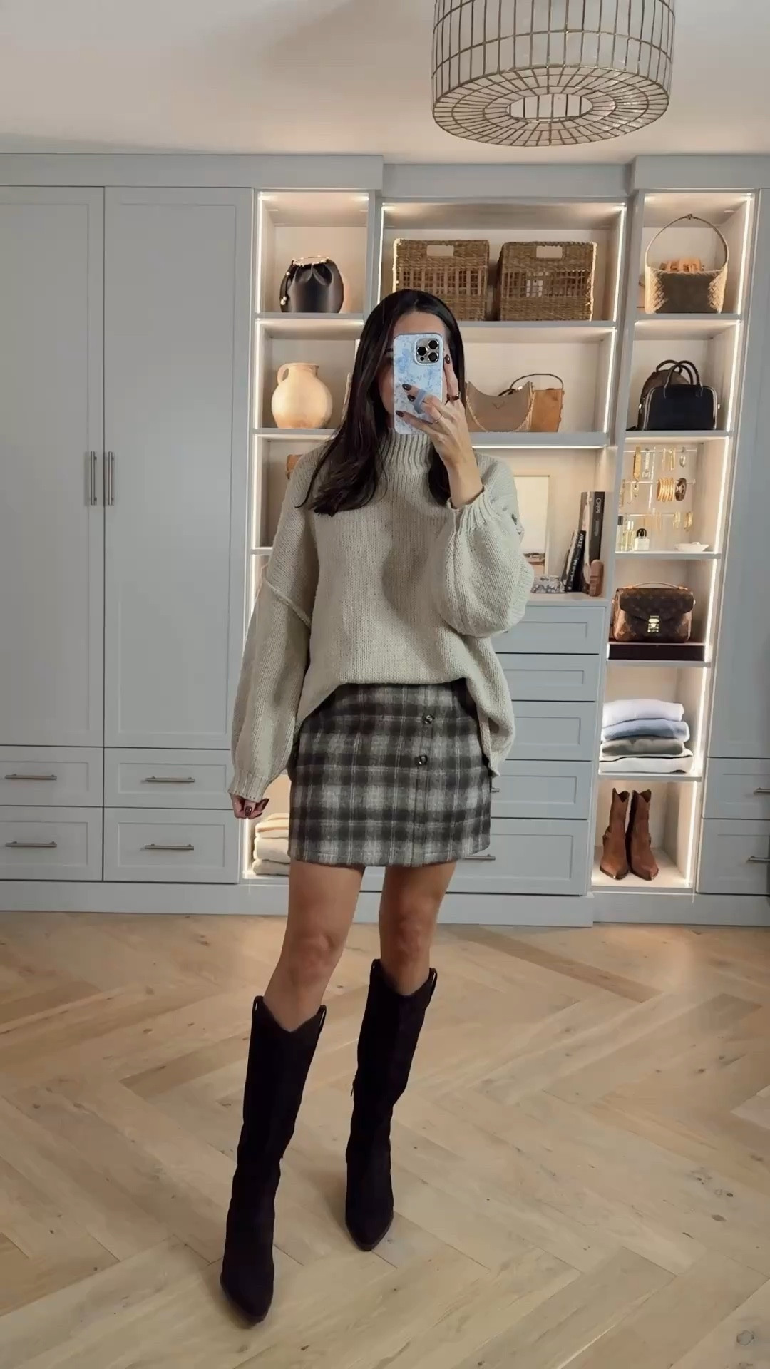 Fall family photo outfit ideas! 📸 Also just cute / dressy-ish fall looks 🍂 

Look 1–
Sweater: sized up (M)
Plaid skirt: true to size (S)
Brown suede boots: size up half 

Look 2–
Cardigan: true to size (S)
Satin pants: true to size (S) size down if between (I’m 5’7” and they are long)! 

Look 3–
Dress: true to size (S)
Boots: true to size

Look 4–
Sweater dress: true to size (S)
Matching mockneck sweater: sized up (M)

Look 5—
Brown denim dress: true to size (S)

Look 6–
Green sweater dress: true to size (S) 
Boots: true to size or size up if between 

Amazon fall outfits / affordable fall outfit ideas / Thanksgiving outfit / fall party outfits 

#LTKFindsUnder100 #LTKStyleTip #LTKSeasonal