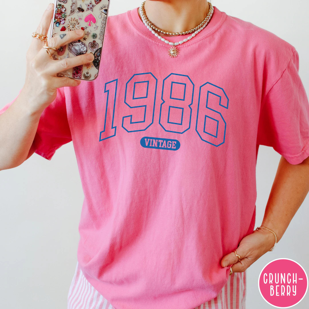 40th Birthday Shirt: Vintage 1986 Birthday Year Tee - Etsy | Etsy (US)