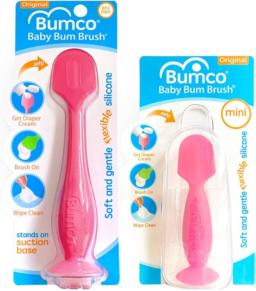 Bumco Diaper Cream Spatula + Mini Baby Bum Brush for Baby Butt Cream with Travel Case - Diaper Cr... | Amazon (US)