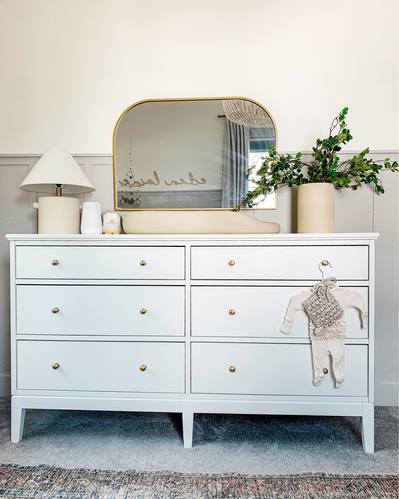 Perfect dresser for a nursery or kids room with an inexpensive gold hardware swap.

#LTKHome #LTKBaby #LTKKids