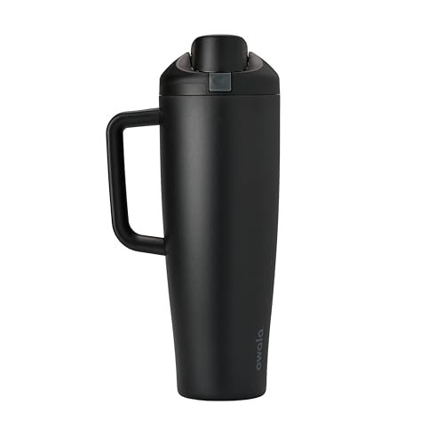 Owala FreeSip Tumbler - Stainless Steel - 40-oz. - Black (Very, Very Dark) | Amazon (US)