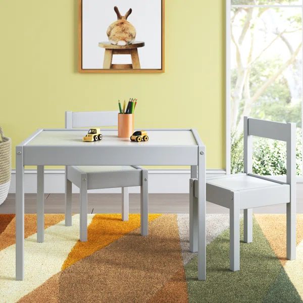 Murrieta Kids 3 Piece Rectangular Play / Activity Table and Chair Set | Wayfair Professional