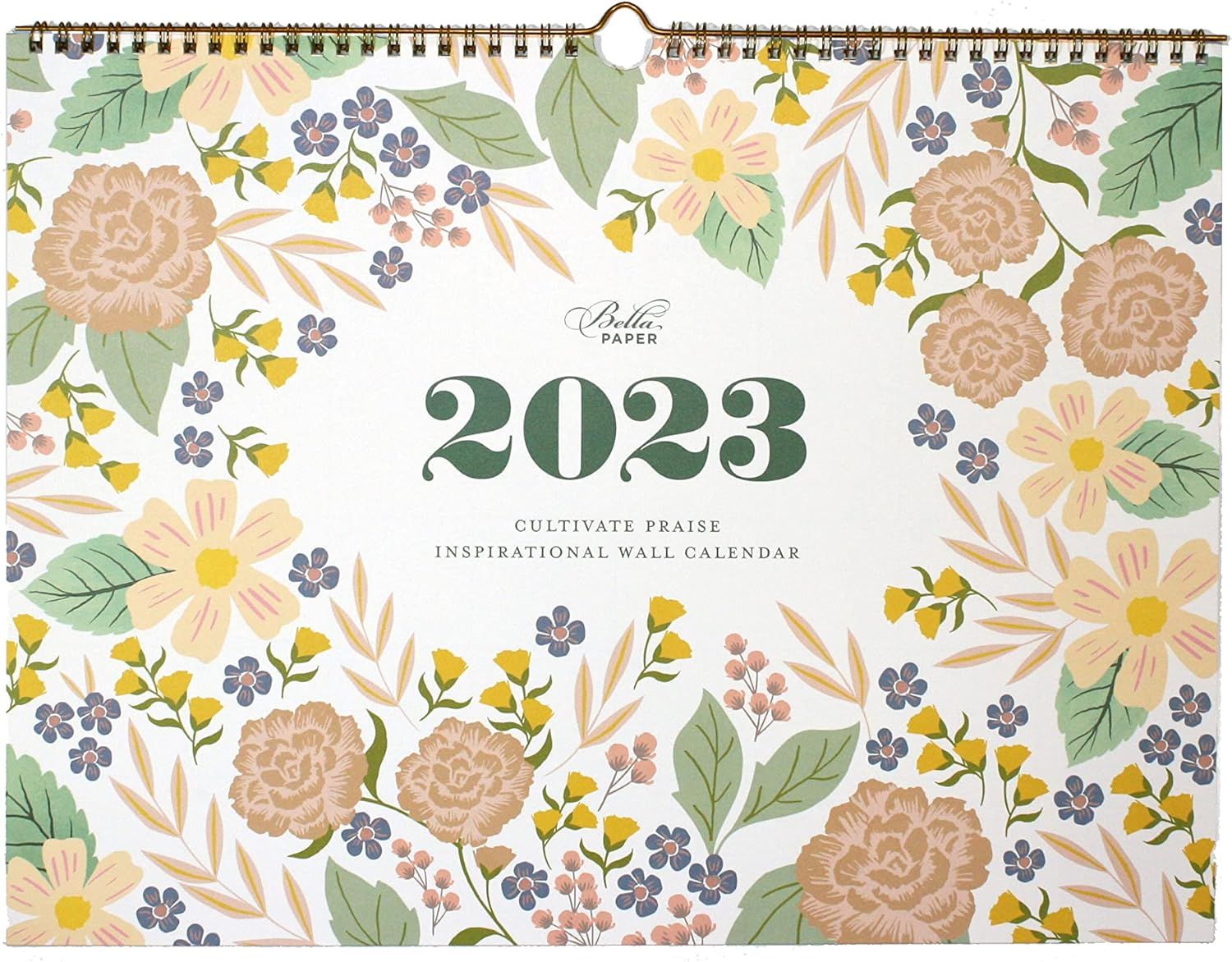 Bella Paper Cultivate Praise 2023 Inspirational monthly wall calendar, January 2023 - December 20... | Amazon (US)