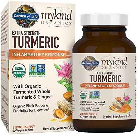 Garden of Life mykind Organics Extra Strength Turmeric Inflammatory Response 60 Tablets-100mg Cur... | Amazon (US)