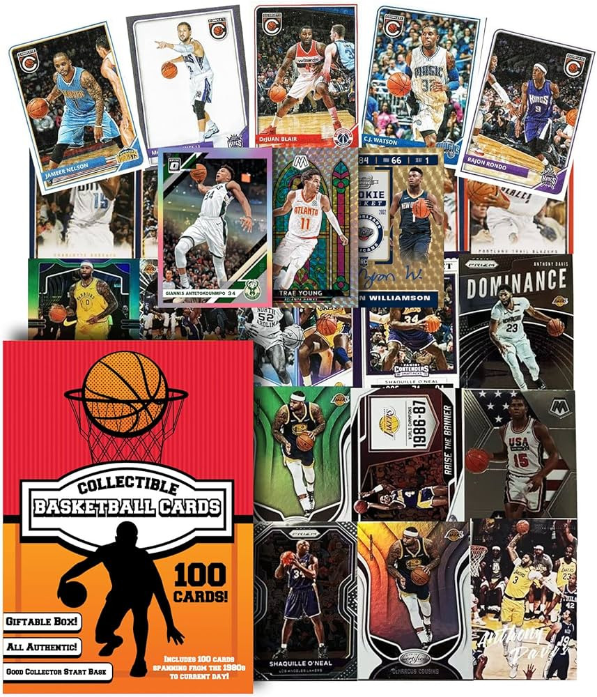 Assorted Set of 100 Basketball Trading Cards - All New Condition Cards - Perfect Starter Set for ... | Amazon (US)