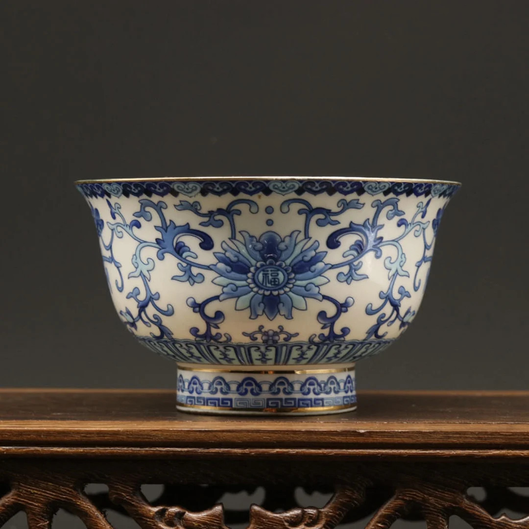Blue and White Porcelain Lotus Twig Bowl Antique Collection Porcelain Home Decoration - Etsy | Etsy (US)