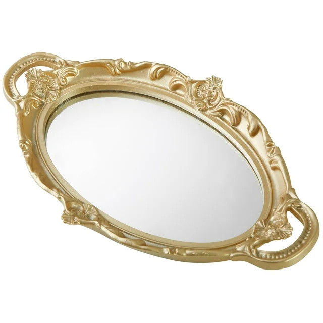 Beautiful 13" x 8" Ornate Gold Frame Mirror Tray by Drew Barrymore | Walmart (US)