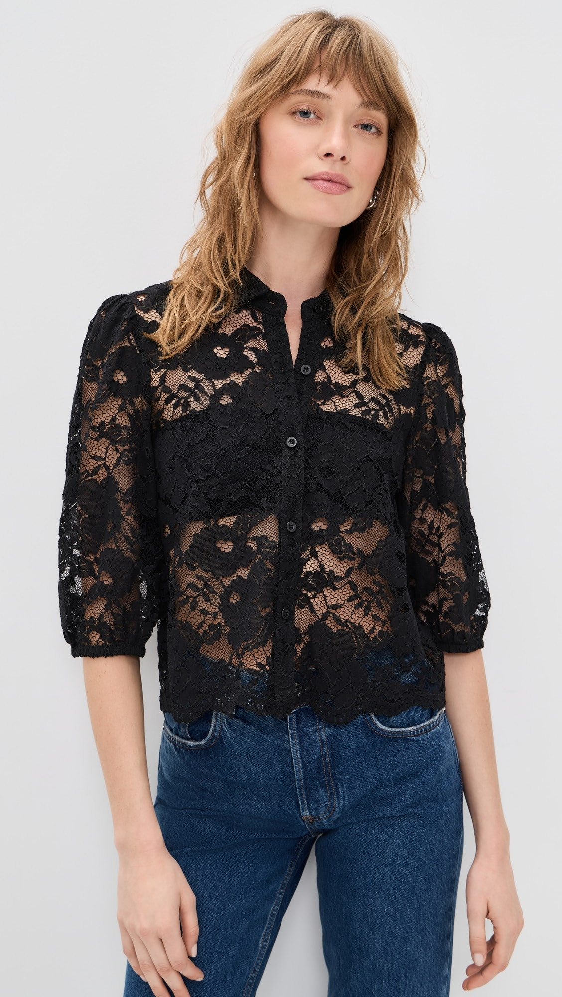Tammy Mesh Lace Shirt | Shopbop