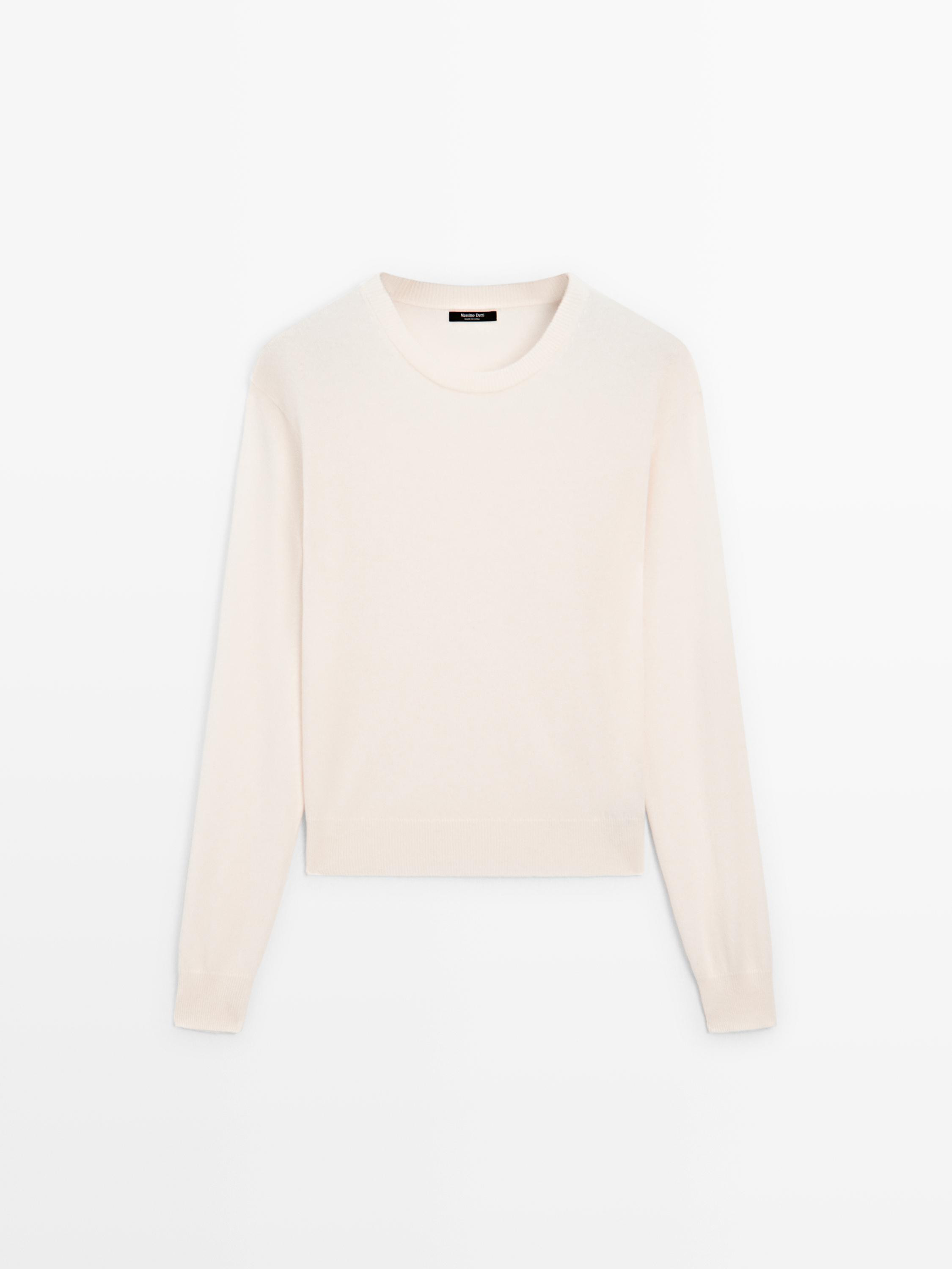 Tricot trui van wolmix met ronde hals | Massimo Dutti NL