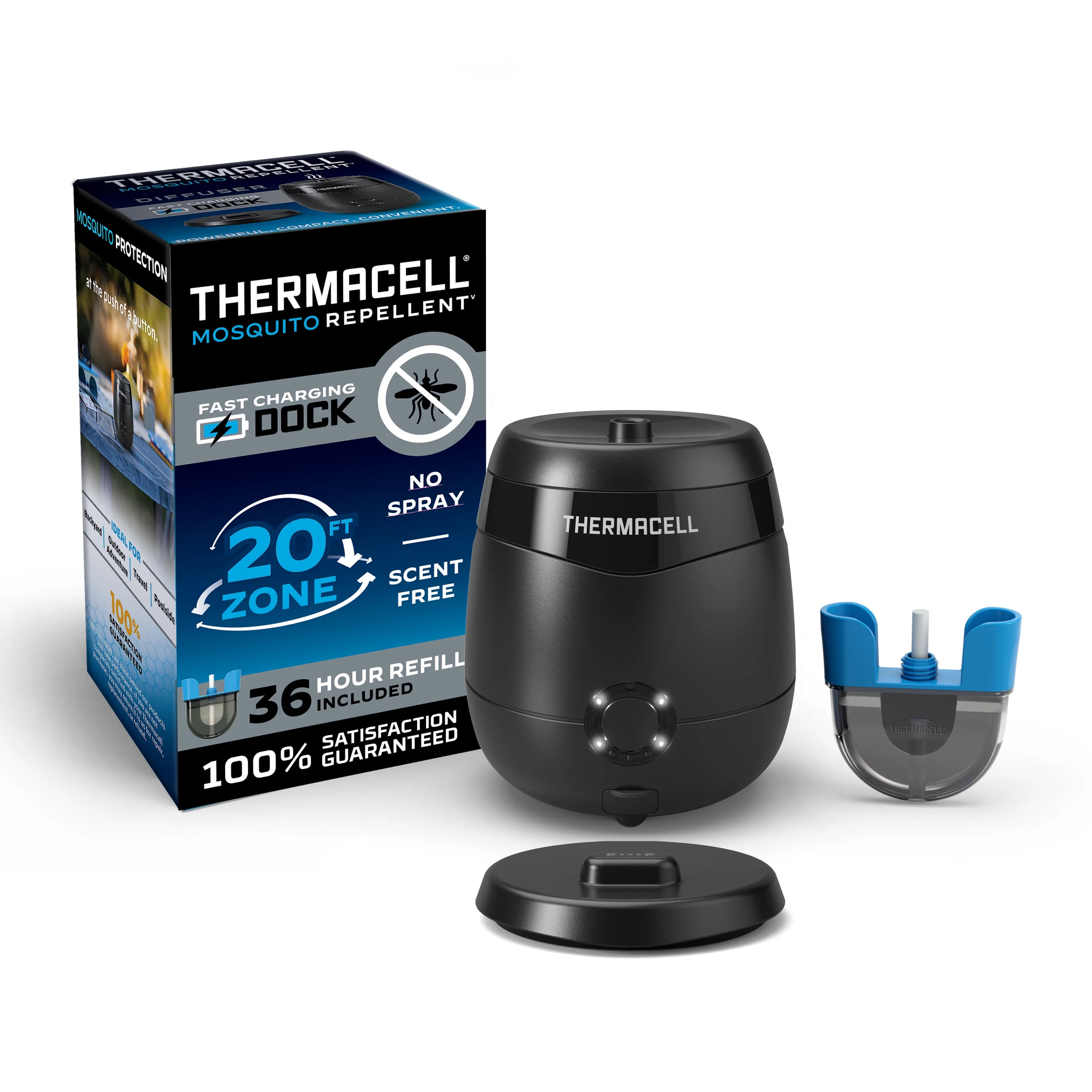 Thermacell Rechargeable E65 Mosquito Repellent with 36-Hour Refill, Charging Dock, and USB Cable ... | Walmart (US)