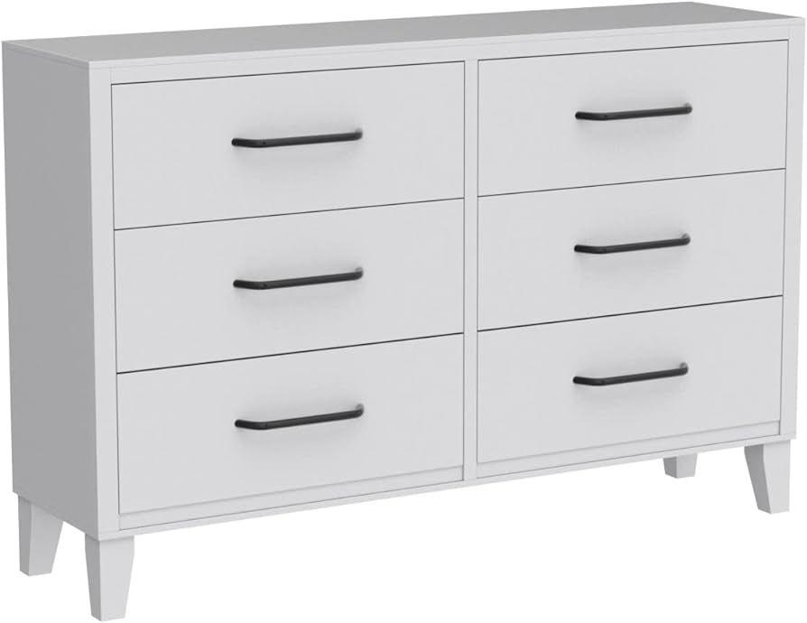Edenbrook Bedroom-Six Drawer-Modern Design-Easy Assembly, White Dresser | Amazon (US)