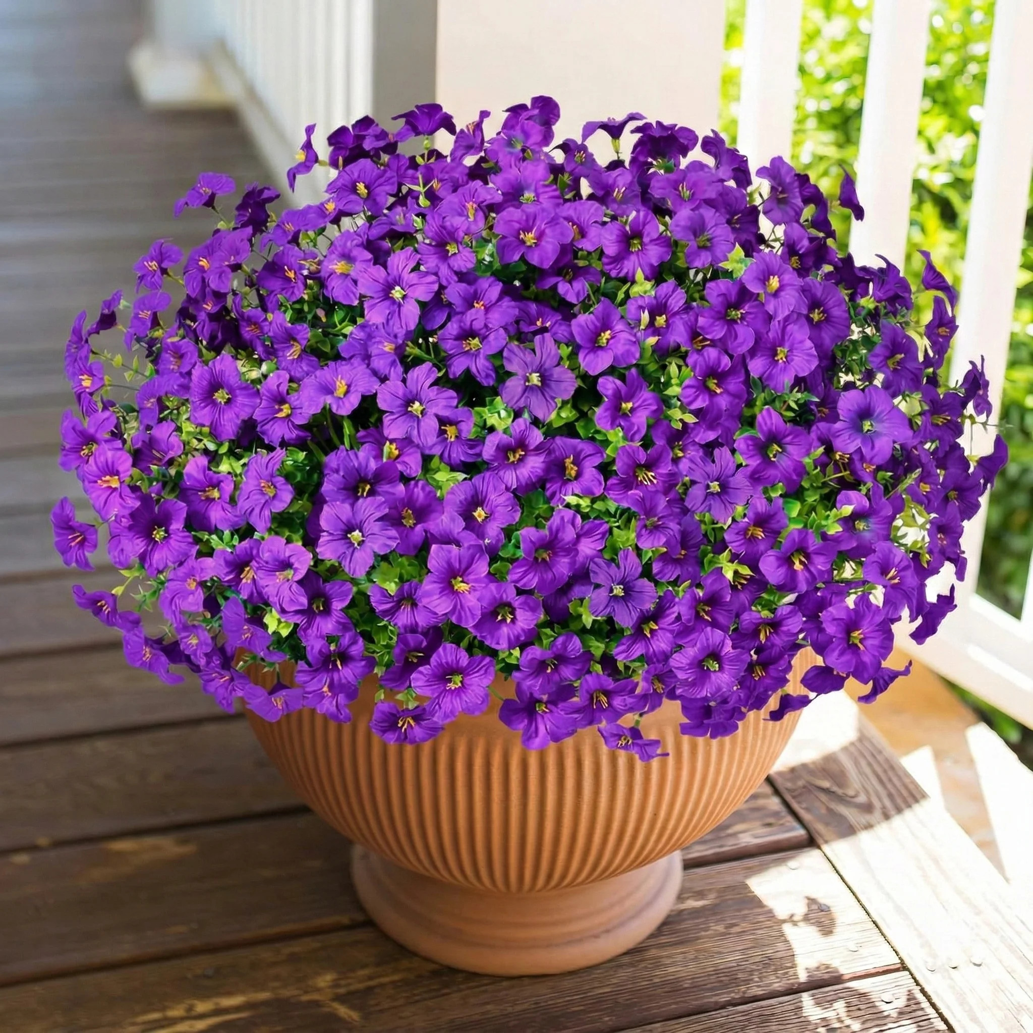 Waipfaru Artificial Flowers for Outdoors Fake Plants Outside Decoration, 12 Bundles UV Resistant ... | Walmart (US)