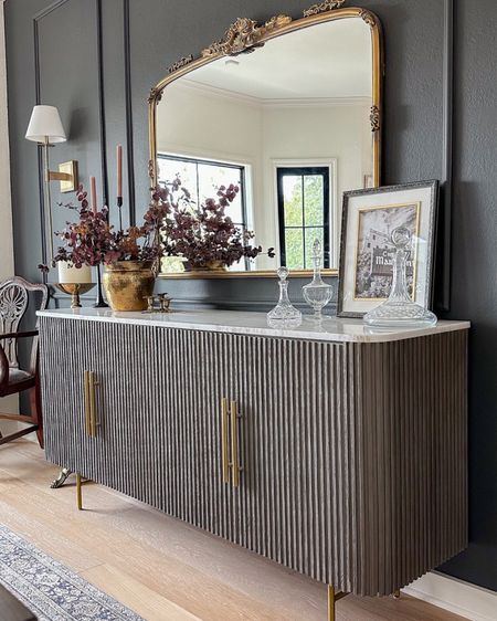 Major sale price on this Finnley buffet in our dining room from Arhaus! I have the Liath Smoke paired with the Amelie mirror in gold!

dining room decor, sideboard, console, fluted, reeded, modern, marble top 

#LTKstyletip #LTKsalealert #LTKhome