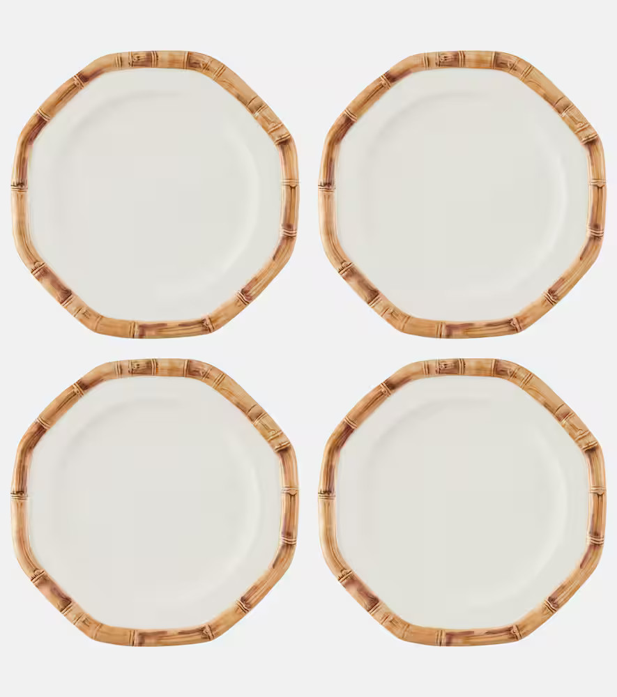 Les-Ottomans Bamboo set of 4 ceramic dinner plates | Mytheresa (INTL)