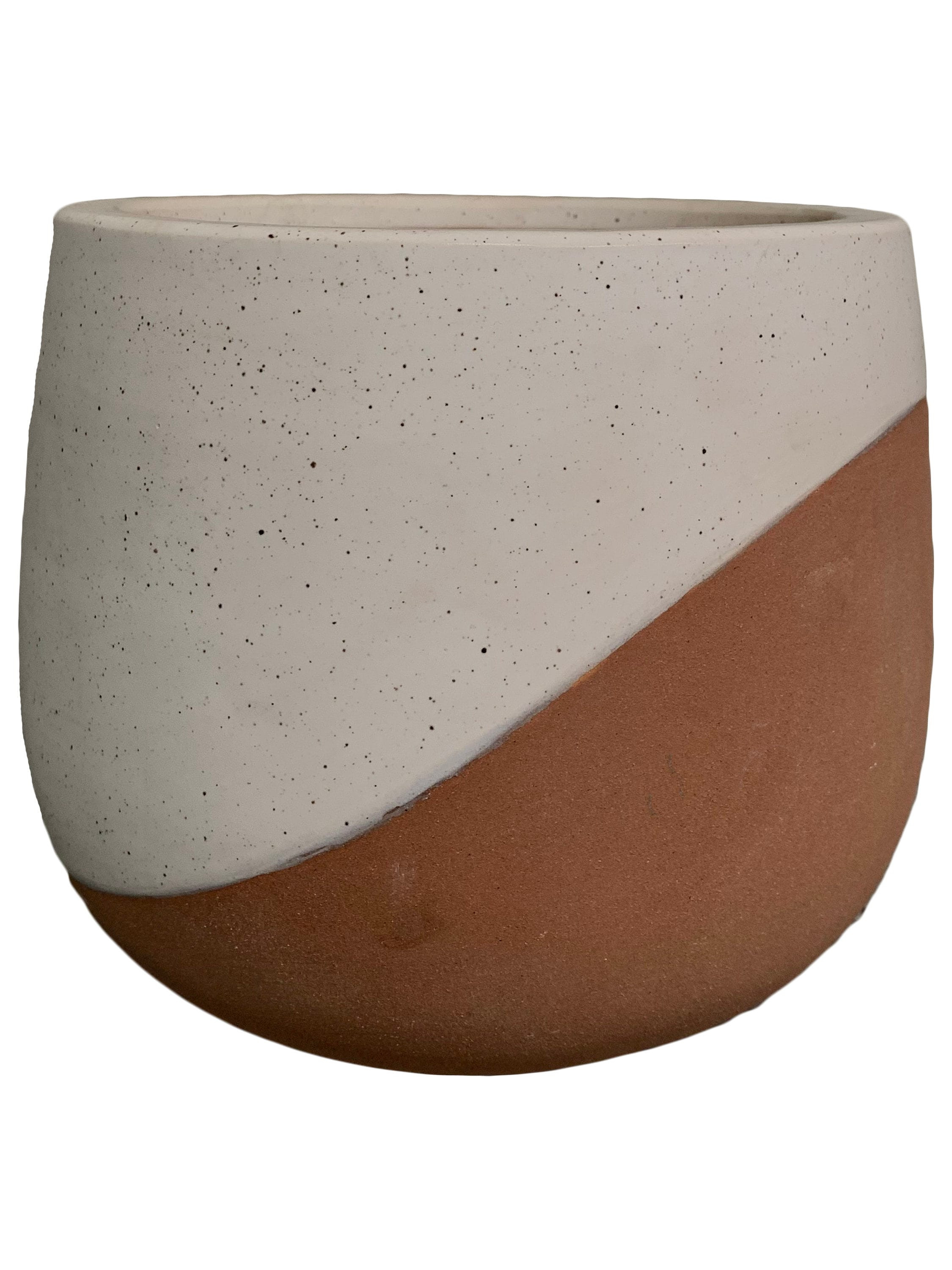 Origin 21 Round 11.81-in W Small White Ceramic Indoor Planter With Drainage Holes | P5203A3L1 | Lowe's