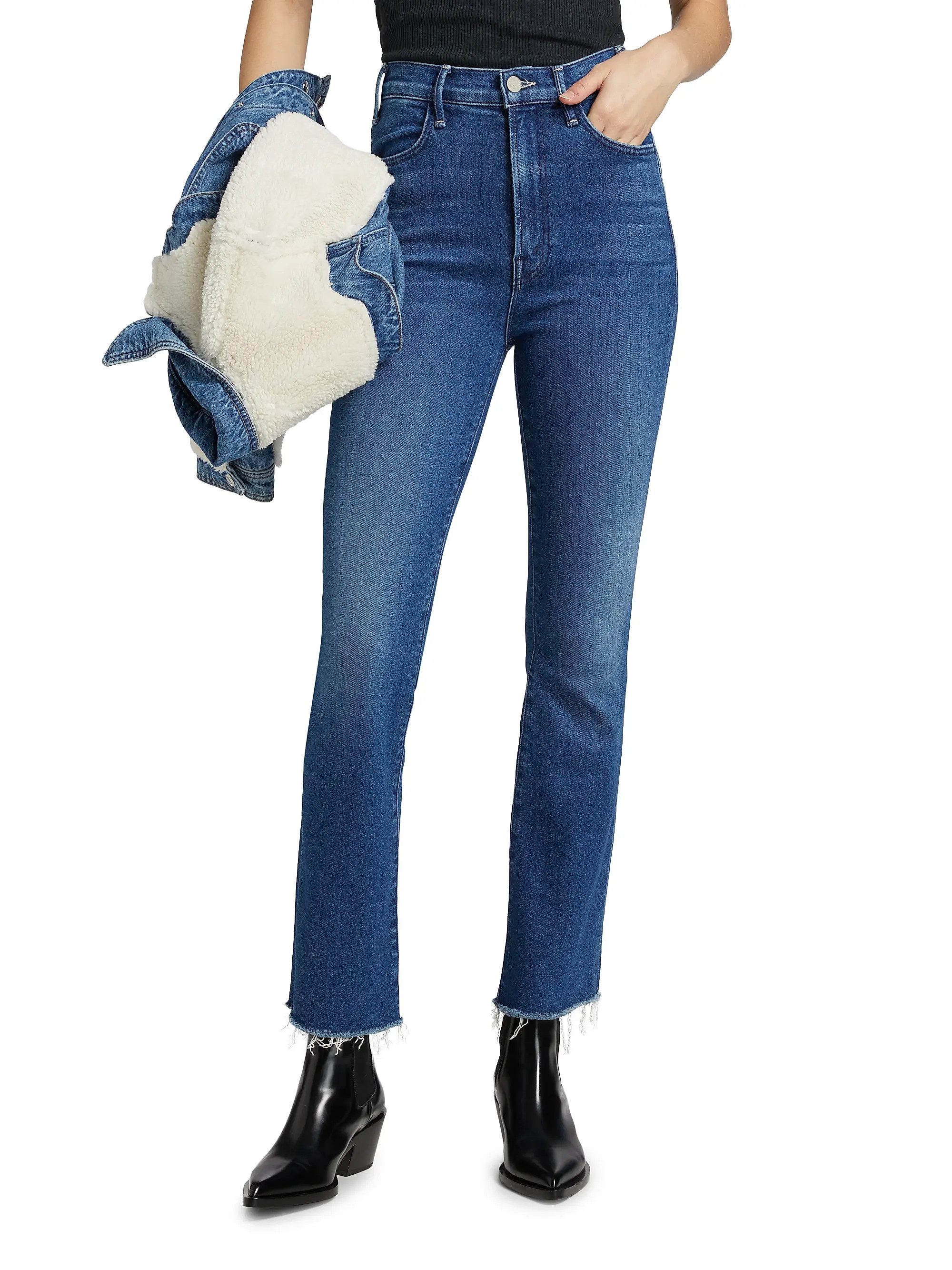 Hustler Flood Fray Jeans | Saks Fifth Avenue