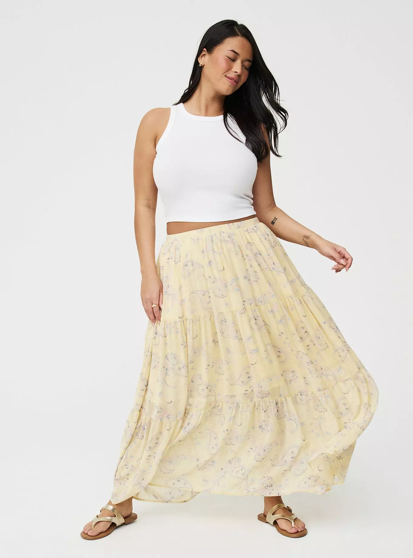Chiffon Tiered Maxi Skirt | Torrid (US & Canada)