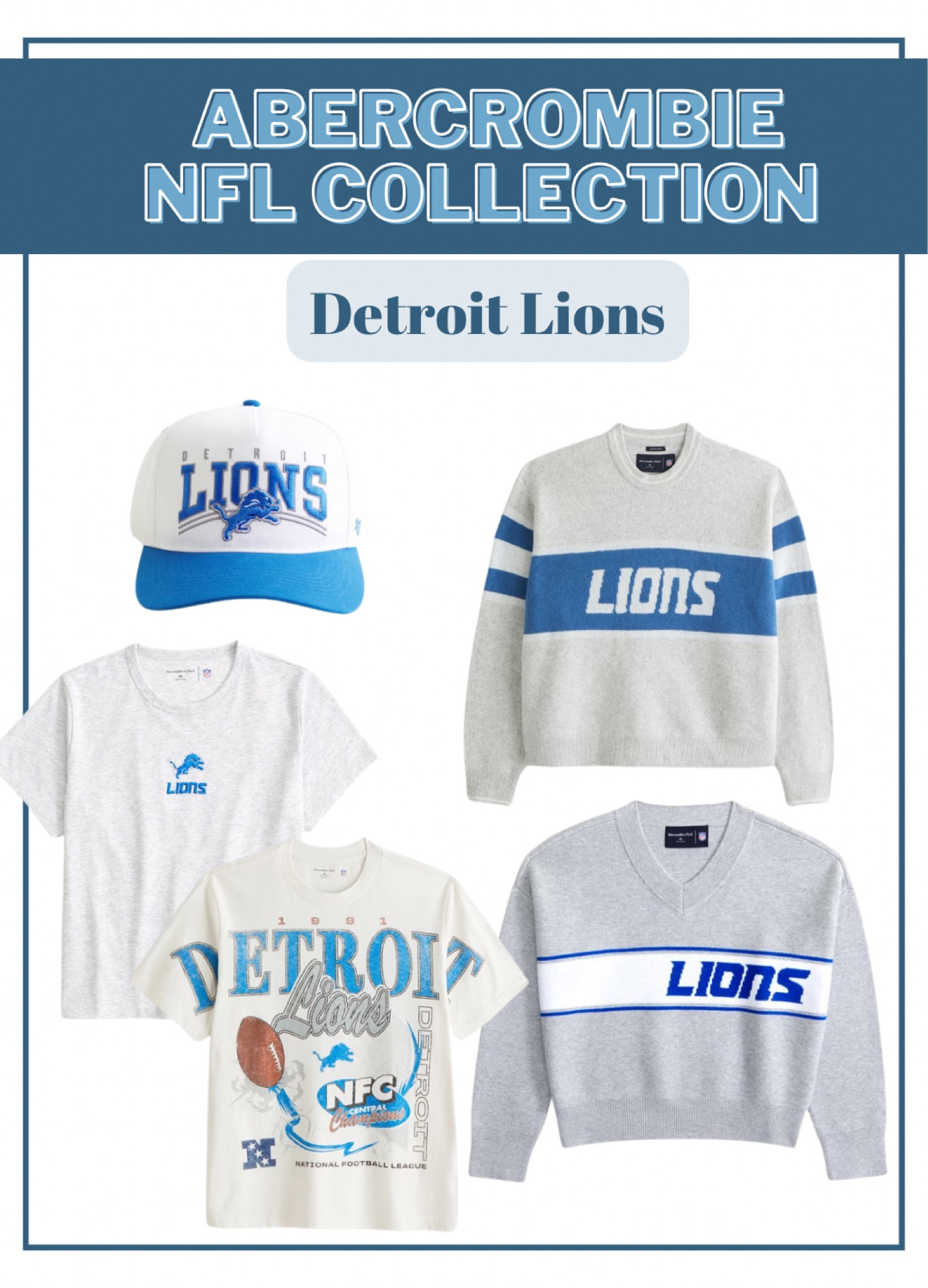 The cutest Abercrombie merch for everyone’s new favorite underdog team! Get 20% off today + and extra 15% with code “kickoff”!

#detroitlions #nfl #footballseason #gameday #gamedayoutfit #fallfootball #detroitfootball

#LTKFallSale #LTKSaleAlert #LTKBacktoSchool