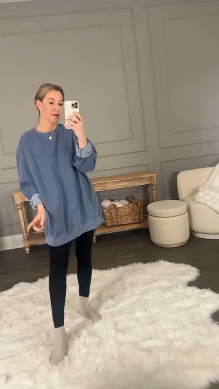 My go to type of outfit! The coziest oversized sweater from Amazon! I got an XXL in men’s, this one comes in tons of colors #founditonamazon 

#LTKVideo #LTKfindsunder50 #LTKstyletip