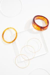 Lucite Statement Bangle Bracelet Set | Cato Fashions