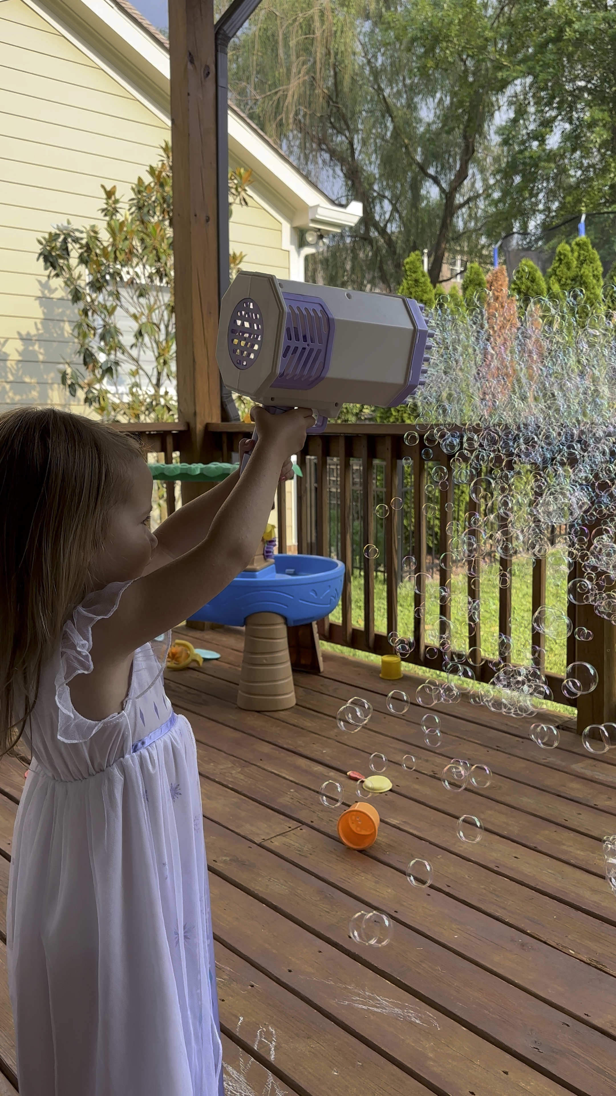 This Amazon find has been a HUGE hit in our home. This bubble gun is so fun and less messy in my opinion! It comes in a bunch of different colors too! I would order extra bubble solution though. I’ve tagged a non-toxic brand we’ve been using. Happy Summer! ☀️🫧

#LTKkids #LTKfamily #LTKFind