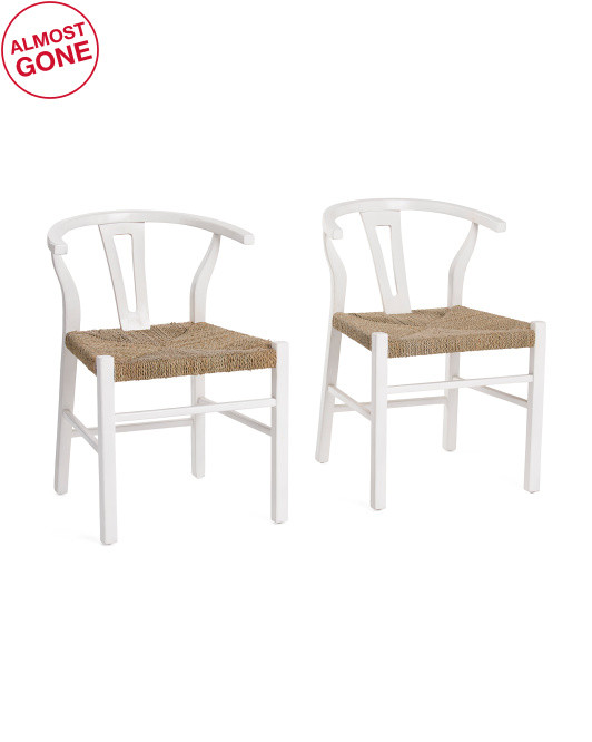 Set Of 2 Wishbone Dining Chairs | TJ Maxx
