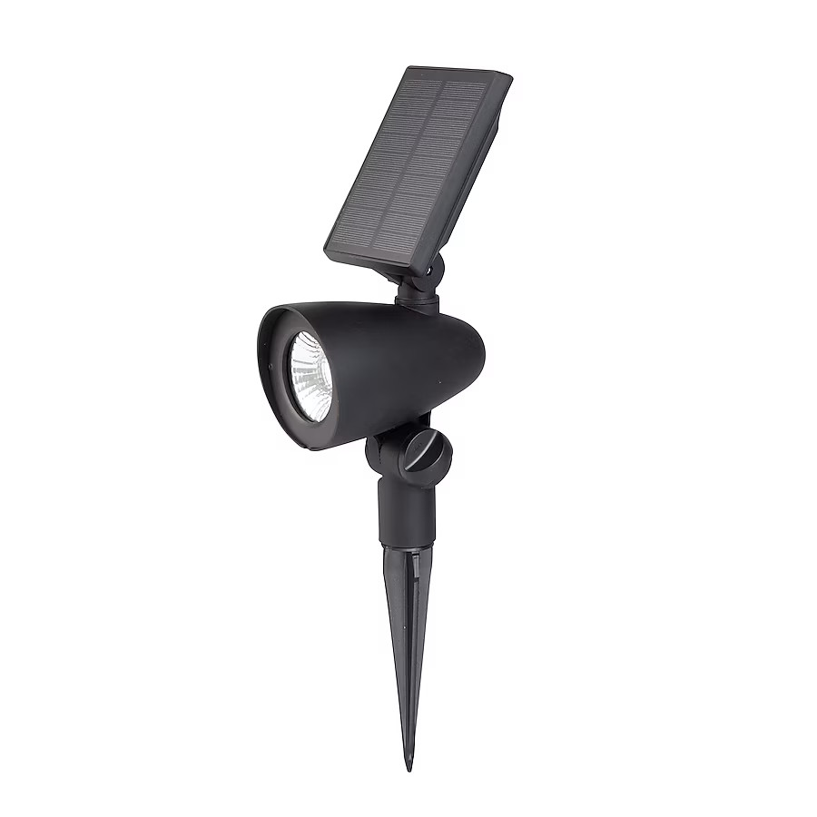 Harbor Breeze 60 -Lumens 1 -Watt Black Warm White Solar LED Spot light | Lowe's