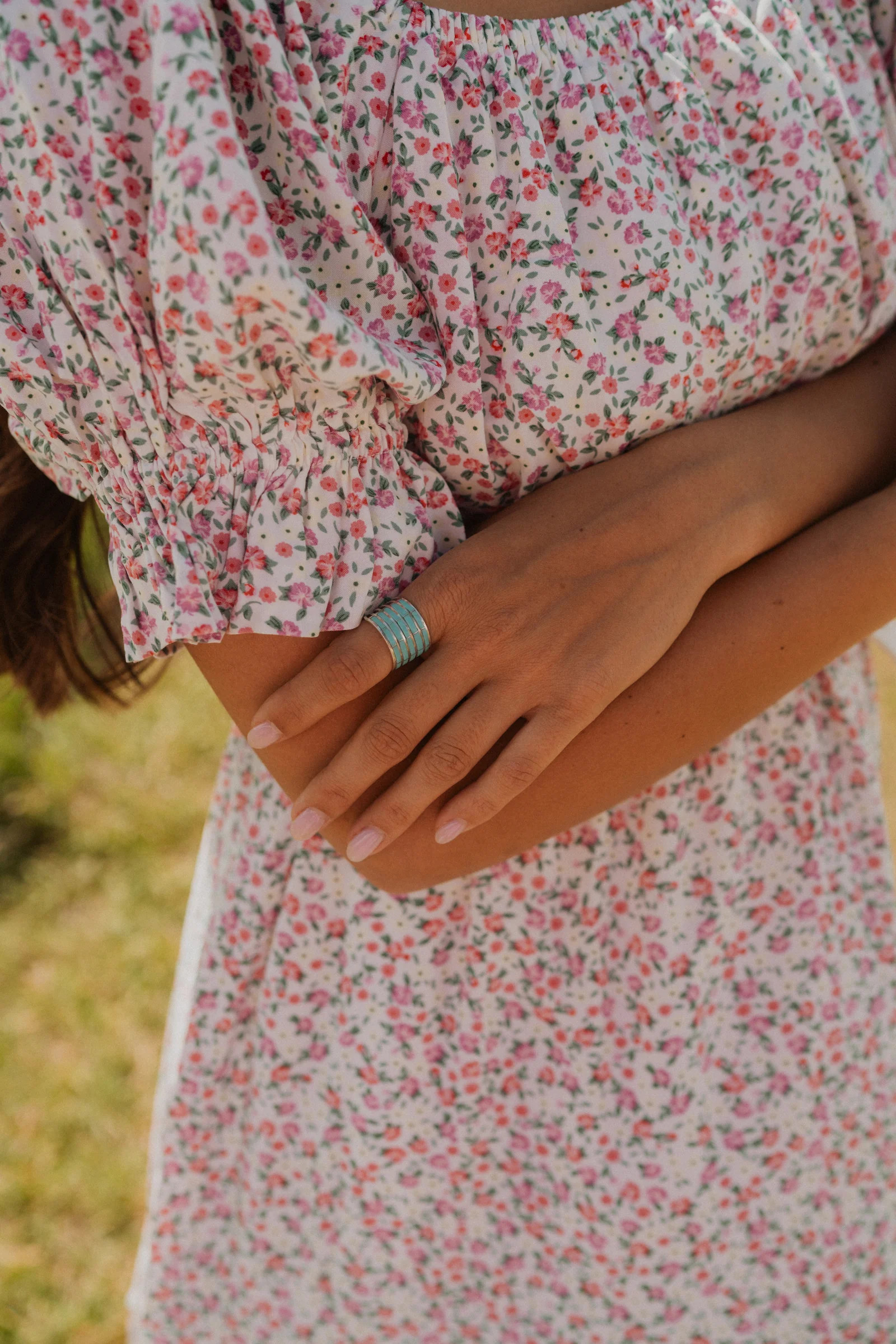 5 Bar Ring | Turquoise | Goldie Lew Jewelry, LLC