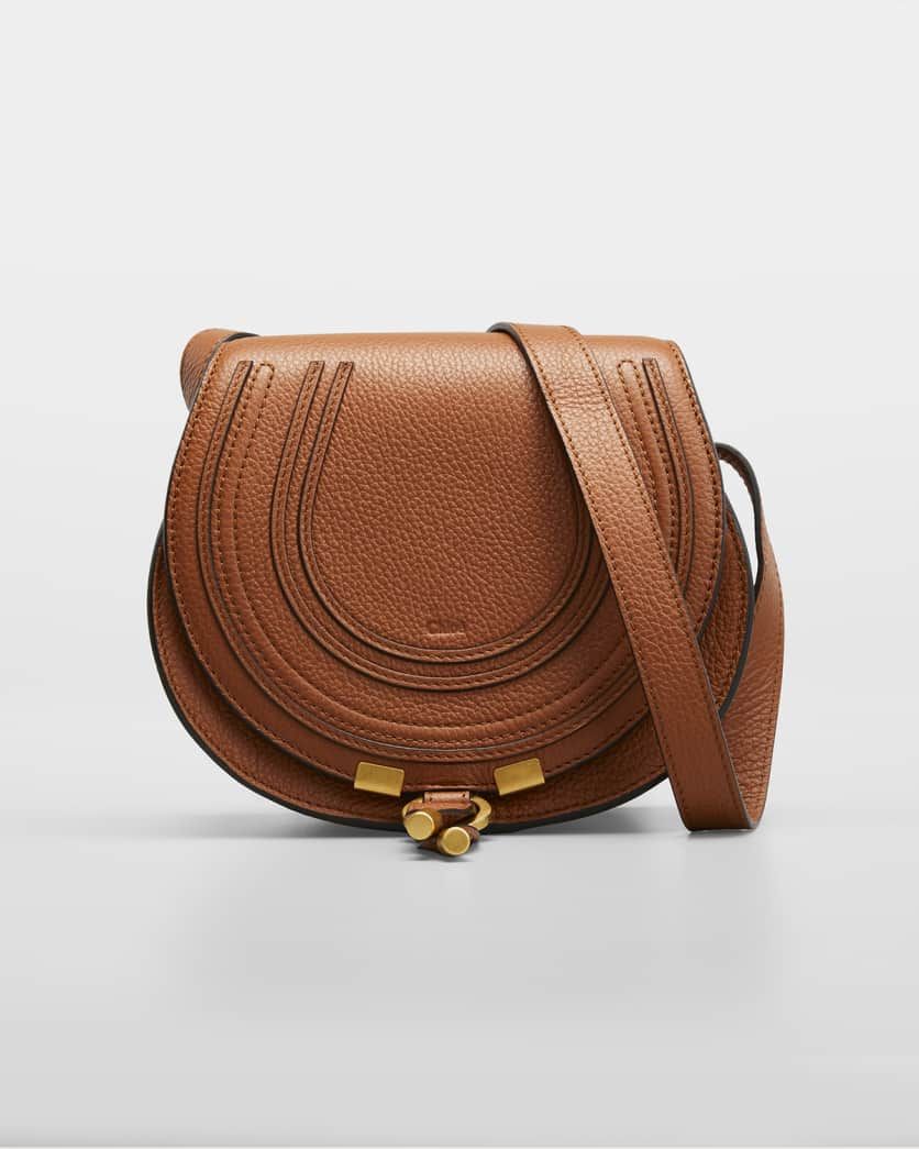 Marcie Mini Whipstitch Saddle Crossbody Bag | Neiman Marcus
