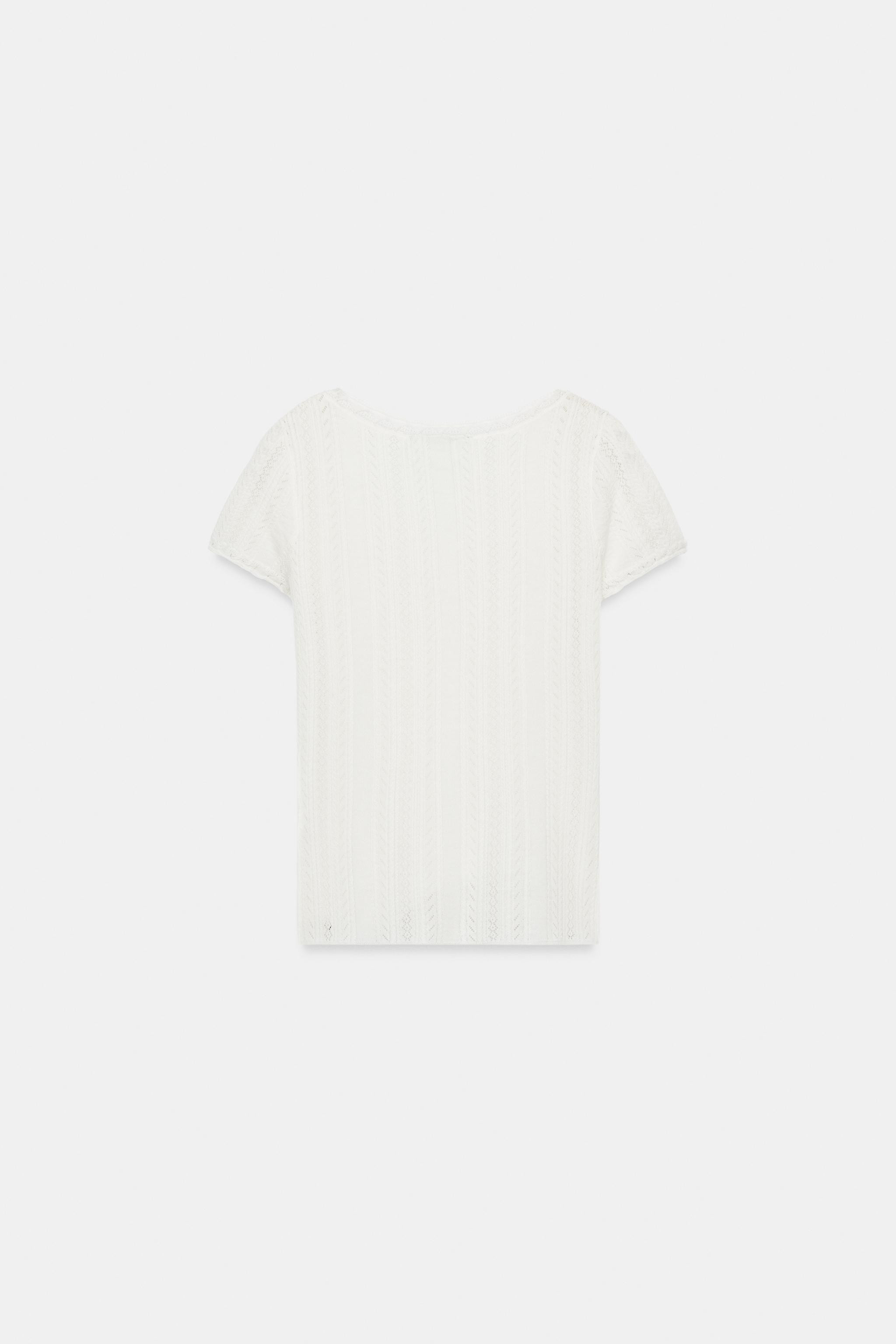POINTELLE KNIT TOP | Zara UK