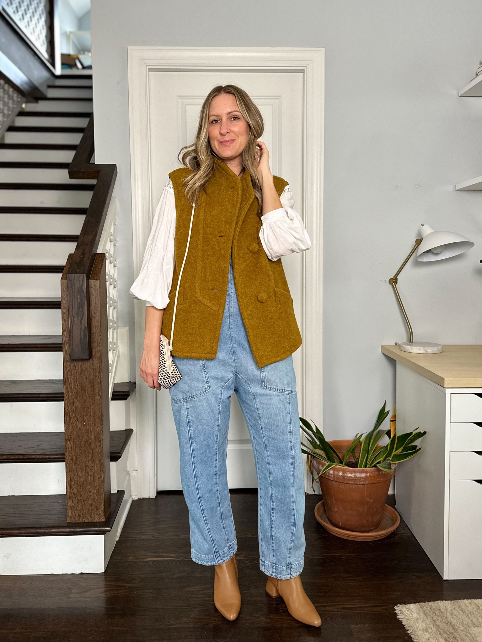 Jumpsuit: size down one. Vest: tts. Boots: tts, from Beckett Simonon women  

#LTKitbag #LTKshoecrush #LTKstyletip