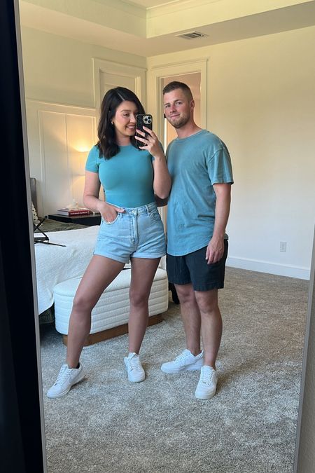 Off to Lowe’s and here’s our outfits. Apparently blue is in both of our color wheels and we so happened to match today. I’m wearing my all time fav bodysuit & shorts. Best AF purchases ever. Use my code AFSHELBY for an extra 15% off now through 4/15

#LTKstyletip #LTKsalealert